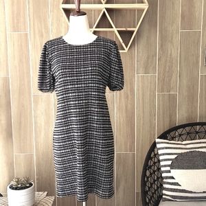 Zara Tweed Puff Sleeve Dress